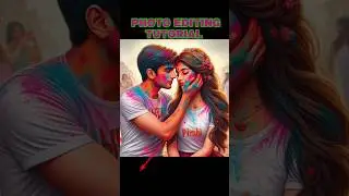 Holi Couple T-Shirt Name Ai Photo Editing|Viral Ai Holi Photo Editing#holi#rangoli#shorts#viral#edit