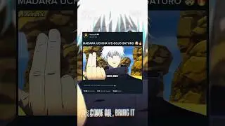 GOJO SATURO VS MADARA UCHIHA 🤯🔥