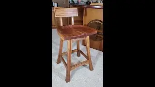 How to build this low back swivel bar stool.   Video 2:  Carving the seat