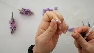 soğuk porselen leylak yapımı. çiçek+flower+handmade