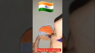 🇮🇳 || independence day drawing with hand || flag art || #shorts #flag #viralshorts #independenceday