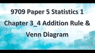 9709 Paper 5 Statistics 1 Chp3 Probability [4]