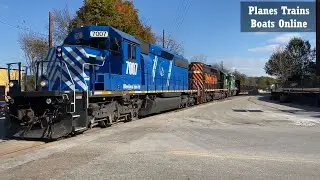 Z642 Wheeling & Lake Erie Stone Train With WLE 7007 7017 & 6987 Akron Ohio