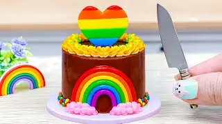 Sweet Rainbow Heart Cake 🌈 How To Make Tasty Miniature Chocolate Cake 🍪 Sweet Cakes Compilation