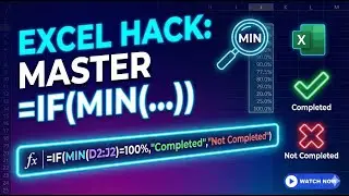 How  to use IF + MIN function in Excel only 1 minutes main learn daily excel #exceltips