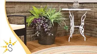 Sunnydaze Arabella Swirling Vines Indoor and Outdoor Resin Planter - Color Options - DG-813