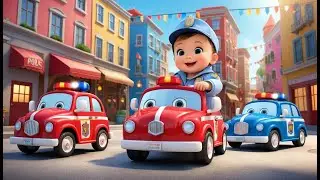 Police and Fire Truck Team | Fun Learning & Action Song for Toddlers
