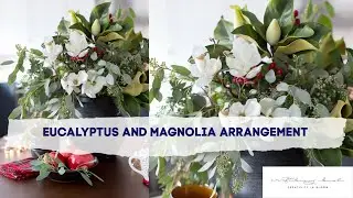Eucalyptus Magnolia Christmas Arrangement