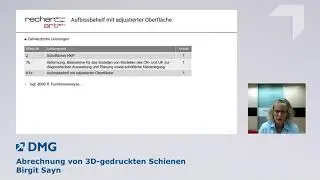 Abrechnung von 3D-gedruckten Schienen (Birgit Sayn)
