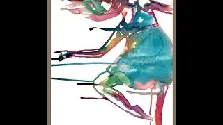 Dancing ink woman EASY drip painting technique
