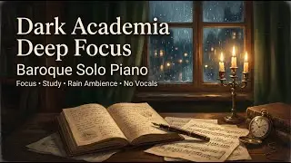 Deep-Focus Study Playlist: Dark Academia Classical Piano & Rain Sounds for Concentration
