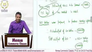 CA Inter Standard Costing cum Batch Costing|  ICAI Module | Page 13.53 | Q.11