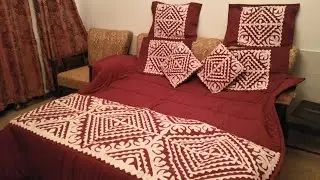 #Applique#Bedsheet #Design#applic #work on bedsheet #trending applic work bedroom set #designs#2020