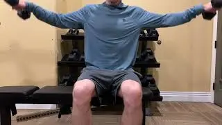 Seated simple shoulder and elbow workout for seniors activity tolerance endurance workout