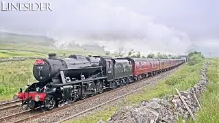 Stanier 8F Sustains 32mph Over Ais Gill With 13 On