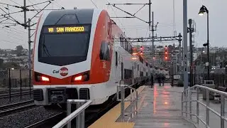 (College Park) Caltrain northbound local train #141 ride from San Jose Diridon to Santa Clara