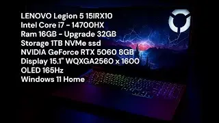 LENOVO Legion 5 15IRX10 - Unboxing - Disassembly - Ram Upgrade