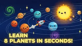 🌞 Solar System for Kids | Learn All 8 Planets in Seconds 🚀 Animated Learning Video