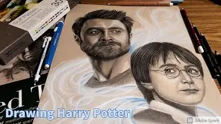 Harry Potter Speed Drawing | Daniel Radcliffe time-lapse portrait