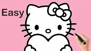 How To Draw Hello Kitty Characters, Easy Drawing, Step by Step