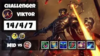 Viktor vs Qiyana Mid 11.6 Challenger Gameplay S11 (14/4/7) - BR