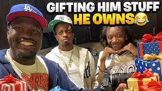 GIFTING MY BROTHER HIS OWN STUFF!!PRANK!!