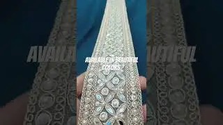 Beautiful mirror and pearls fancy lace, limited stock laces #fancylaces #fashionshorts