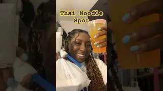 Thai Noodle Spot With Tea Boba🇹🇭 #food #foodie #thai #fruittea #boba #american #dinner #noodles ✨