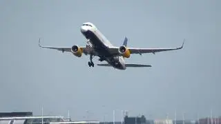 4+ minutes of planes taking off with roaring loud engines at full power | Amsterdam Plane Spotting