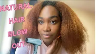 HOW TO : BLOW DRY THICK , CURLY NATURAL HAIR | DIY * I SET OFF THE FIRE ALARM*