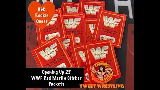 Opening up 25 WWF Merlin 1992 Red Stiker Packets - The Quest to Find HBK