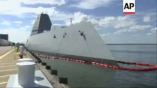 Navy Debuts Futuristic USS Zumwalt Destroyer