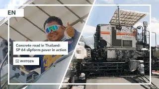 Concrete Road Construction in Thailand: Wirtgen SP 64 at Work in Surat Thani
