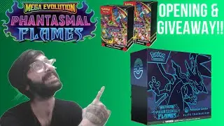 Phantasmal Flames PC ETB Giveaway & Booster Bundle Opening!!! Pokemon Cards TCG Pack Opening!!