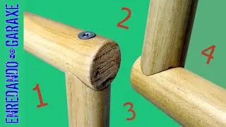 🔥 Fish MOUTH Joints in wood rods that can be disassembled