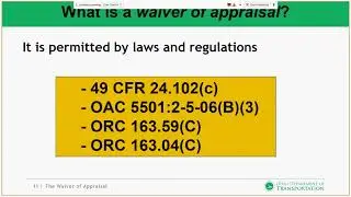 Streamlining the Real Estate Acquisition Process - The Waiver of Appraisal Tool