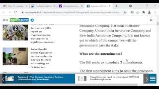 The General Insurance Business (Nationalisation) Amendment Bill, 2021  AUG 2021--FOR  INTERVIEWS