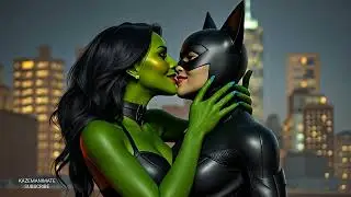 SHE HULK KISSES CATWOMAN! SUBSCRIBE #shehulk #catwoman
