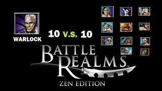 WARLOCK 10vs10 SERPENT Units - Battle Realms Zen Edition HD (with Timestamps)