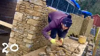 Building A Modern Natural Stone House 20