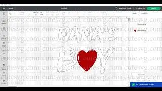Mama's Boy SVG, Boy Valentine's day PNG, DXF, EPS Cutting files