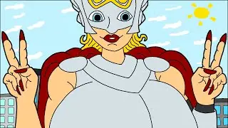 MIGHTY THOR GODDESS JANE FOSTER MOMMY GIANTESS MUSCLE GROWTH UNAWARE POV CITY FEET BUTT CRUSH