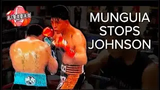 JAIME MUNGUIA Stops TUREANO JOHNSON With UPPERCUT (NASTY CUT)