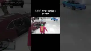 Lester jumps across a garage #gtaglitch #gaming #gtaonlineheists #familyguycharacter #gta #funny