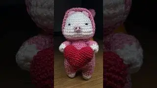 Crochet a cute piggy #hanixtk #crochet #cute #handmade #pig #xtkscrochet #fun