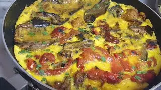 Frittata, verdure grigliate, timo, maggiorana
