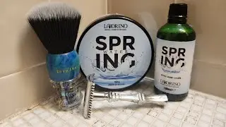 Sunday Shave & Chat ~ Lodrino Spring Water ~ Yaqi Harlequin Safety razor head and Chippendale Handle
