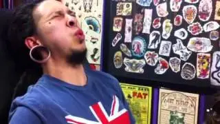 Ants reaction to gettin his junk pierced