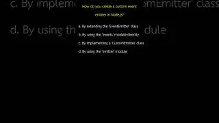 How do you create a custom event emitter in Node js
