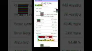 Typing speed -41.40 🔥wpm with 94% accuracy ✅#ytshorts #typingspeed #bsf